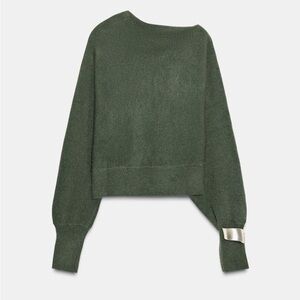 Zara Asymetric Knit Sweater with Cuff